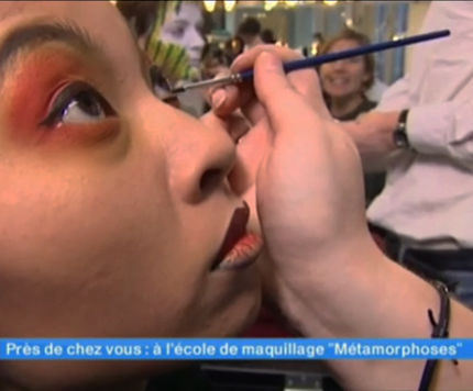 France 3 visite l'école Metamorphoses et parle des formations en maquillage et en effets spéciaux